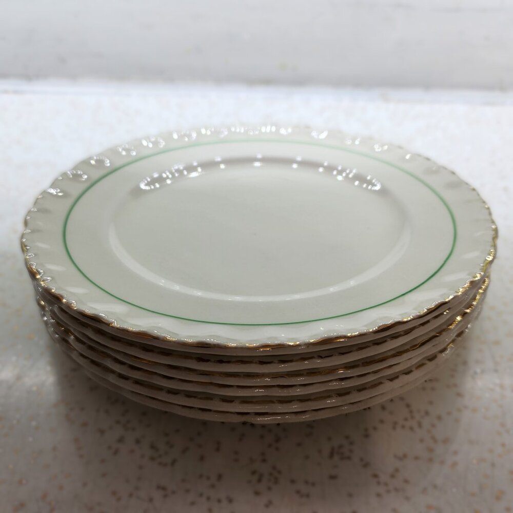 Vintage Cream Petal Tea Plates Set of 6